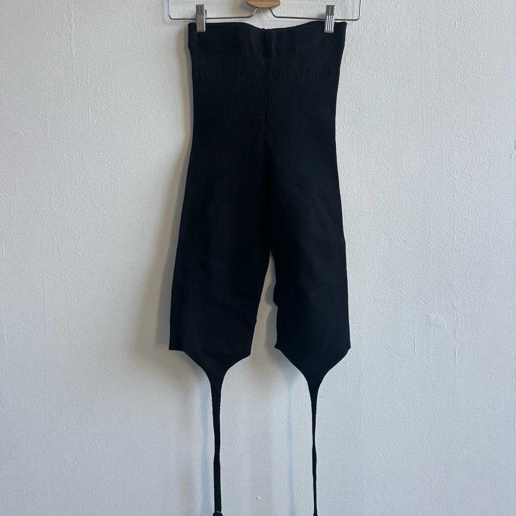 Jacquemus Black Ribbed Leggings